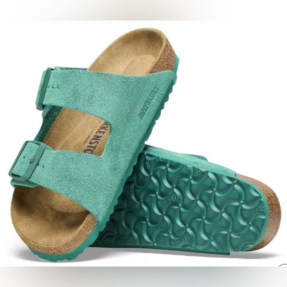 New: Birkenstock Arizona Suede Leather-Digital Green 🩴